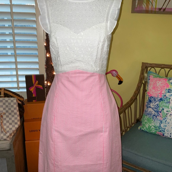 Lilly Pulitzer NWT Maya Shift Dress Pink Tropics Seersucker Size 00,0,2,12,16 - Picture 6 of 16